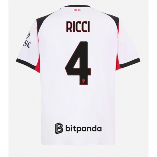 Billige Fotballdrakt AC Milan Samuele Ricci #4 Replika Bortedrakt 2025-26 Kortermet Billige Fotballdrakt AC Milan Samuele Ricci #4 Replika Bortedrakt 2025-26 Kortermet